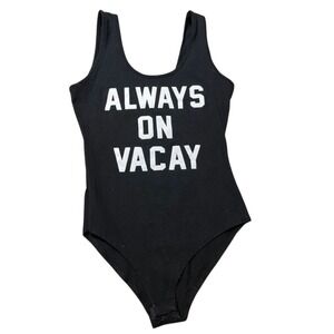 Gaze Black Bodysuit XS Always On‎ Vacay Sleeveless Tank Top Casual